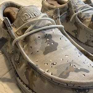 Hey Dude Wally Camo Slip-On Shoes in Grayscale Desert Camo